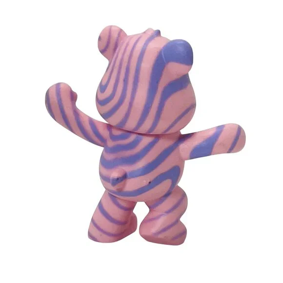 True Dreams Care Bears Mini Figure Pink & Purple Striped Moon & Heart Belly Toy - Picture 4 of 8